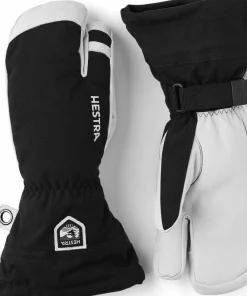 Online Army Leather Heli Ski 3-Finger Black Handskar & Vantar Dam
