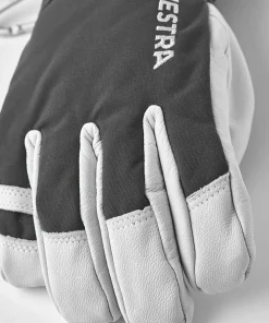 Hestra Army Leather Heli Ski 5-finger Grey Grå Online