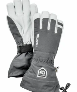 Hestra Army Leather Heli Ski 5-finger Grey Grå Online