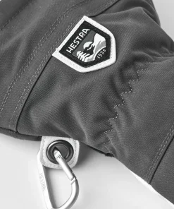 Hestra Army Leather Heli Ski 5-finger Grey Grå Online
