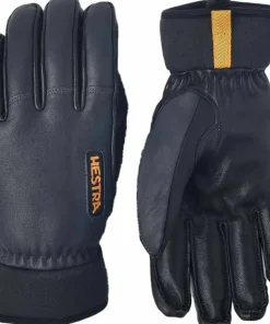 Hestra Army Leather Wool Terry 5-Finger Grey Discount