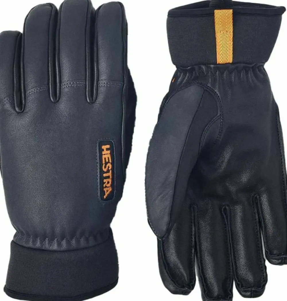 Hestra Army Leather Wool Terry 5-Finger Grey Discount
