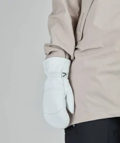 Hestra Leather Box Mitt Off White