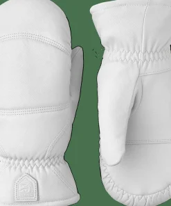 Hestra Leather Box Mitt Off White