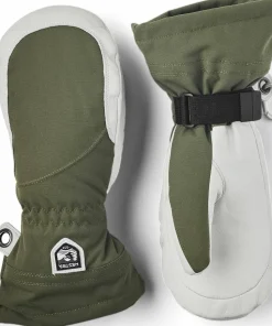 Hestra Women's Heli Ski Female Mitt Olive/Offwhite