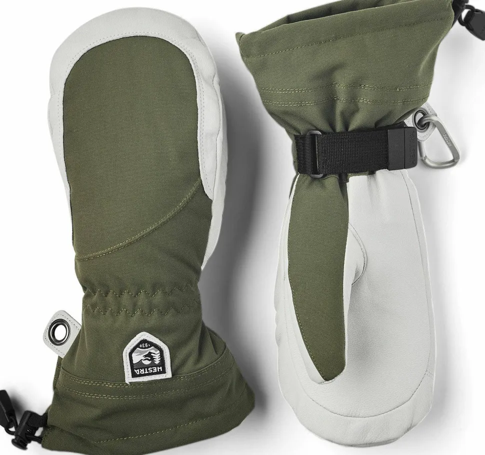 Hestra Women's Heli Ski Female Mitt Olive/Offwhite