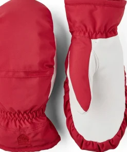 Hestra Women's Primaloft Leather Mitt Red