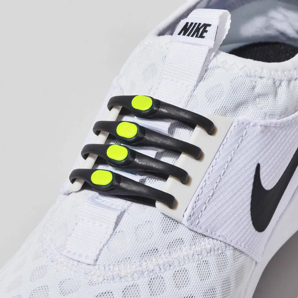 Hickies No Tie Laces 2.0 Black/neon Yellow