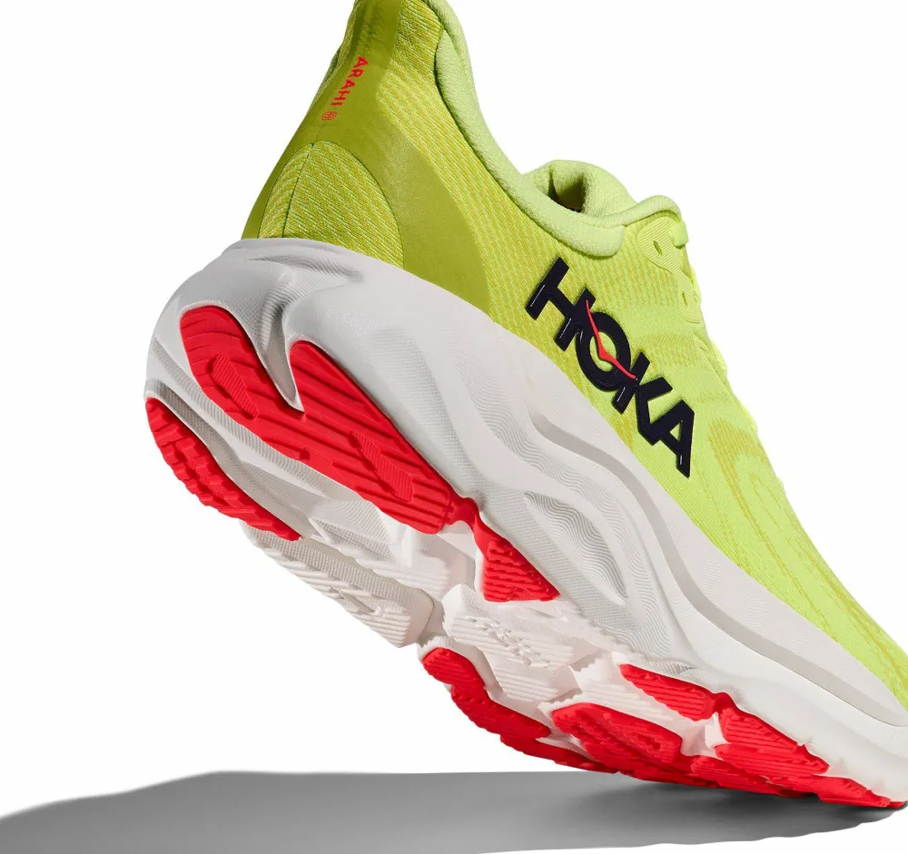 Hoka Men's Arahi 8 Neon Yuzu/Neon Flame Outlet
