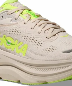 Hoka Men's Bondi 9 Grout/Neon Yuzu Hot