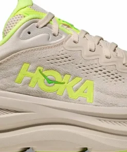 Hoka Men's Bondi 9 Grout/Neon Yuzu Hot