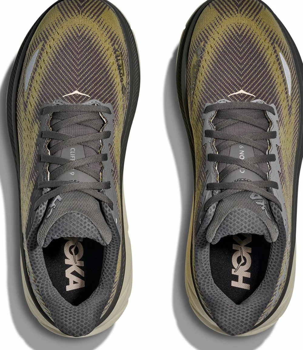 Hoka Men's Clifton 9 GORE-TEX Gravel/Eggshell Outlet