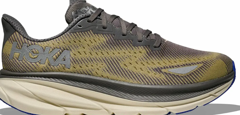 Hoka Men's Clifton 9 GORE-TEX Gravel/Eggshell Outlet