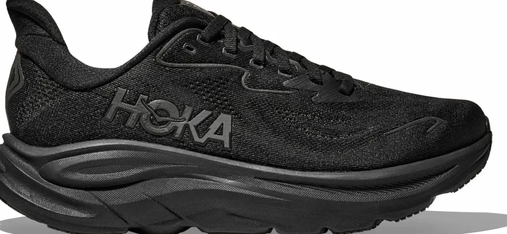 Hoka Men's Clifton 10 Wide Black/Black Hot
