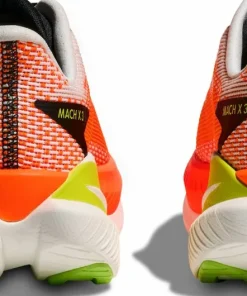 Hoka Men's Mach X 3 White/Neon Tangerine Outlet