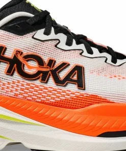 Hoka Men's Mach X 3 White/Neon Tangerine Outlet