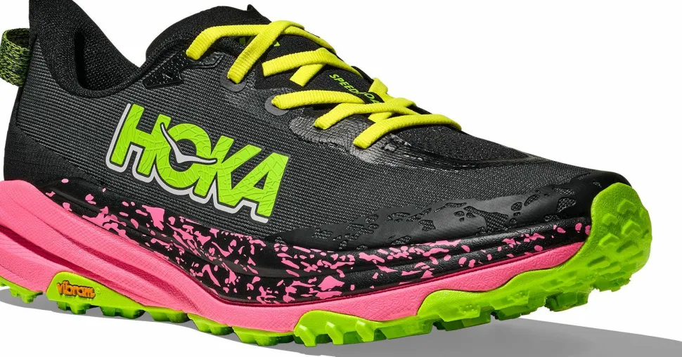 Hoka Men's Speedgoat 6 Black/Neon Rose