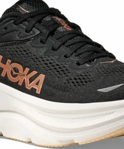 Hoka Women's Bondi 9 Black/Rose Gold Outlet
