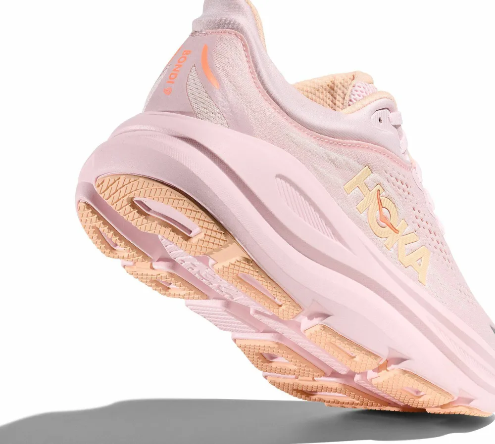 Hoka Women's Bondi 9 Lilac Cream/Tangerine Glow Discount