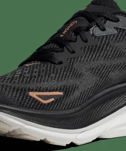 Hoka Women's Clifton 9 Black/Rose Gold