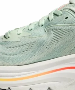Hoka Women's Clifton 10 Wide Sea Glass/Neon Flame