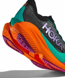 Hoka Women's Mach X 2 Wide Black/Electric Aqua