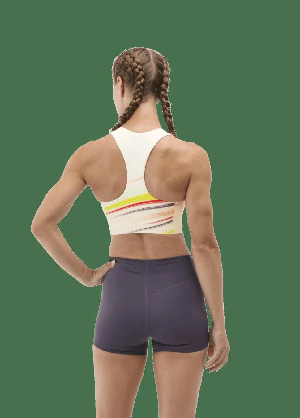 Hoka Women's Race Day Crop Bra Alabaster Flare