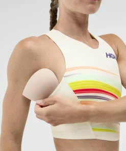 Hoka Women's Race Day Crop Bra Alabaster Flare
