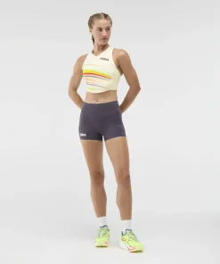 Hoka Women's Race Day Crop Bra Alabaster Flare