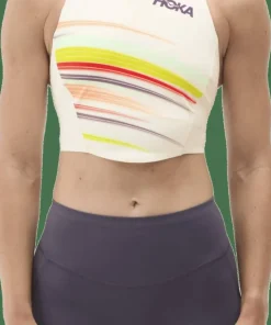 Hoka Women's Race Day Crop Bra Alabaster Flare