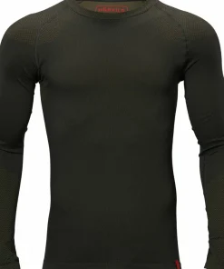 Härkila Men's Base Active L/S Round Neck Dark willow green Hot