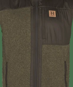 Härkila Men's Kalix Fleece Waistcoat Willow Green/Shadow Brown Best