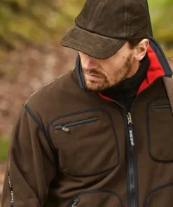 Härkila Men's Kamko Fleece Brown/Red Outlet