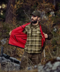 Härkila Men's Kamko Fleece Brown/Red Outlet