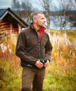 Härkila Men's Kamko Fleece Brown/Red Outlet