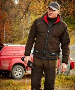 Härkila Men's Kamko Fleece Brown/Red Outlet
