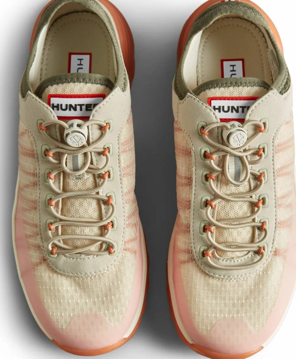 HUNTER Women's Travel Trainer Shaded White/Lichen Green/Skimming Stone/Coral Shade