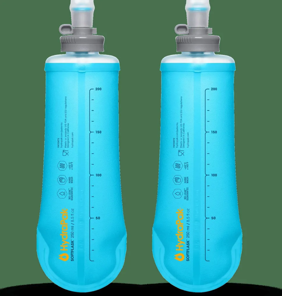 Hydrapak Softflask 250ml - 2- Pack Malibu Blue