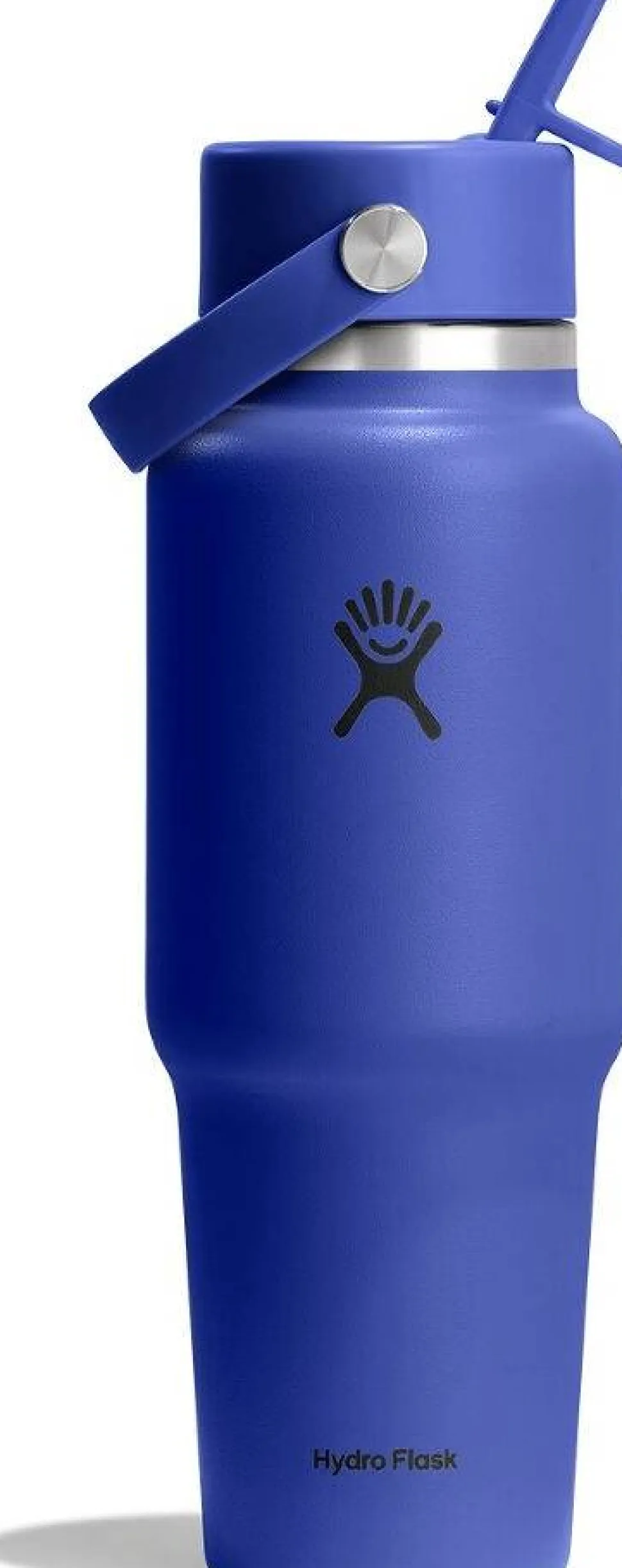 Hydro Flask 946 ml Wide Mouth Travel Bottle with Flex Straw Cap Capri Blue