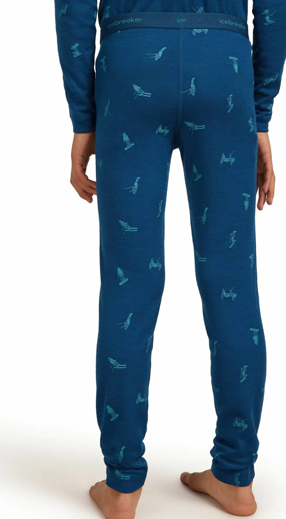 Icebreaker Kids' Merino 200 Oasis Leggings Snow Day Atlantis/Topaz