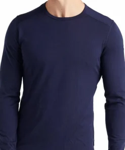 Icebreaker Men's 200 Oasis Long Sleeve Crewe Midnight Navy Online