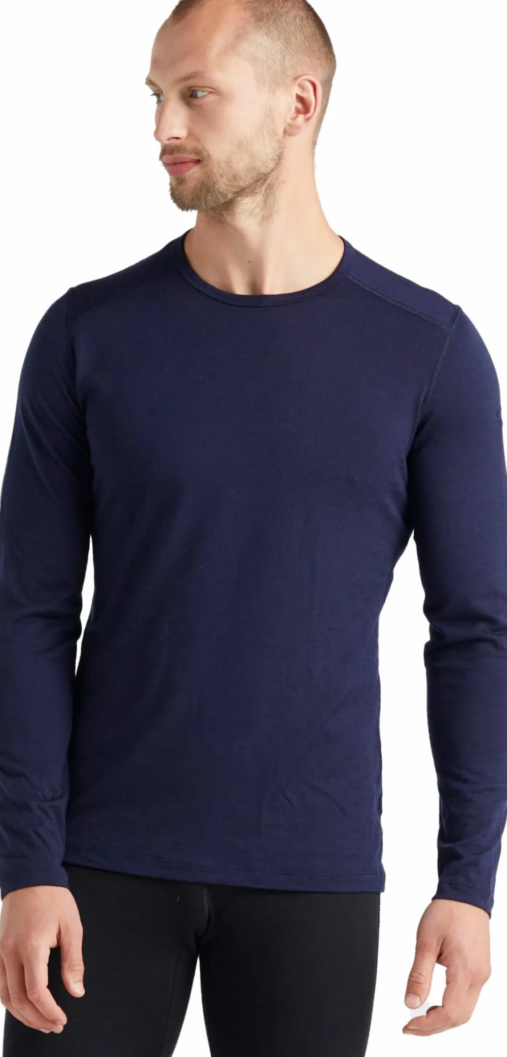 Icebreaker Men's 200 Oasis Long Sleeve Crewe Midnight Navy Online