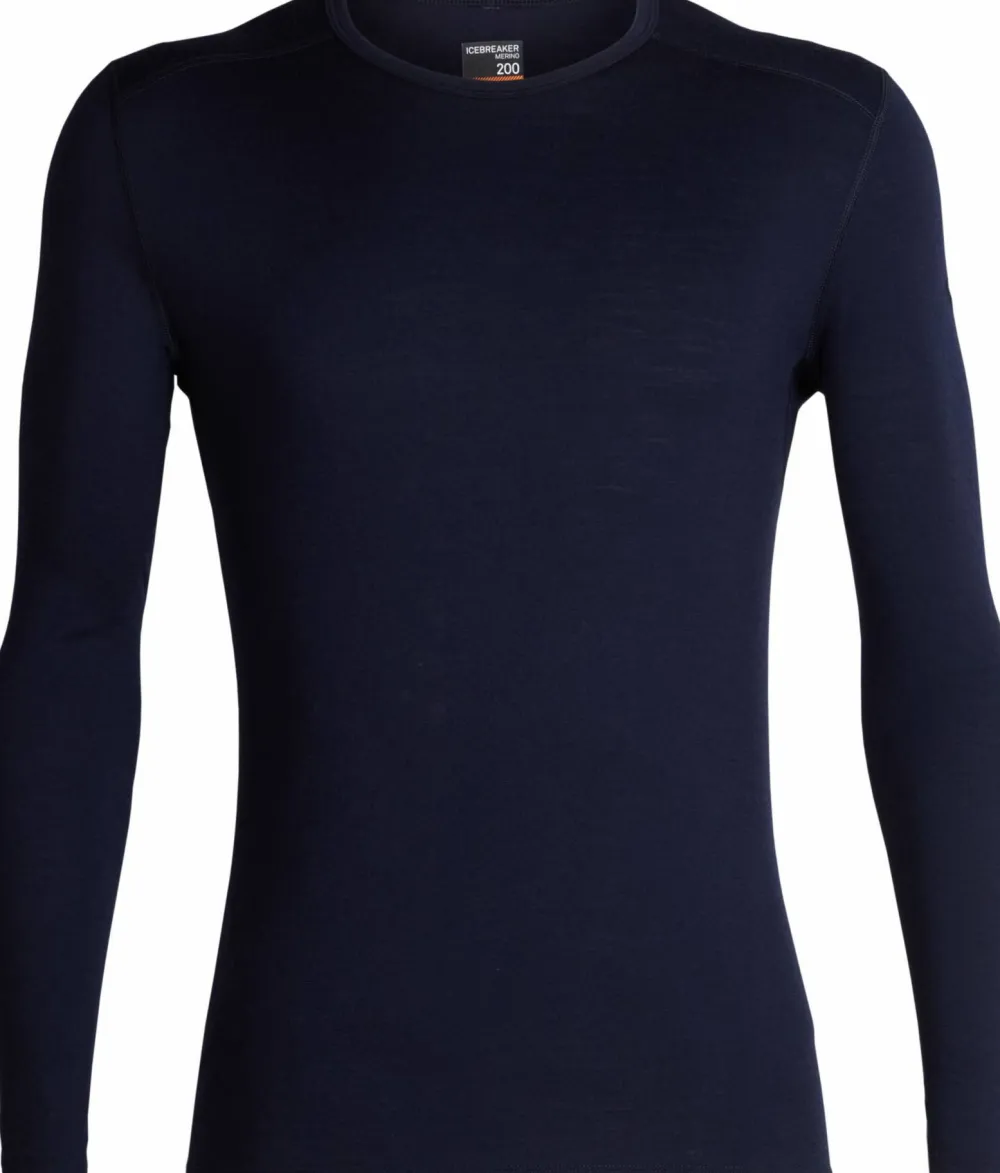 Icebreaker Men's 200 Oasis Long Sleeve Crewe Midnight Navy Online