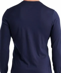 Icebreaker Men's 200 Oasis Long Sleeve Crewe Midnight Navy Online