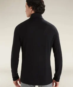 Icebreaker Men's 200 Oasis Long Sleeve Half Zip Black Sale