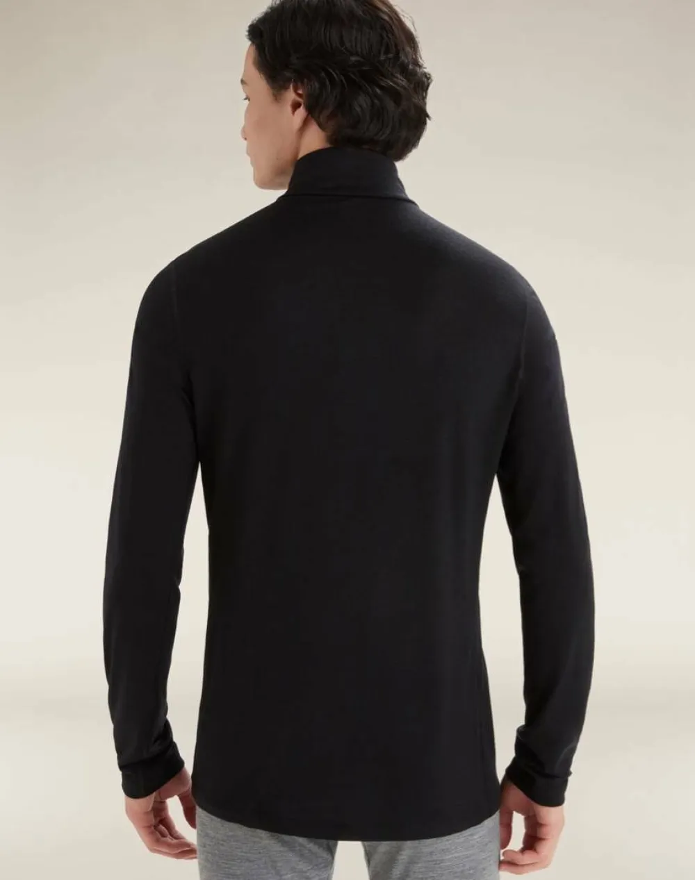Icebreaker Men's 200 Oasis Long Sleeve Half Zip Black Sale