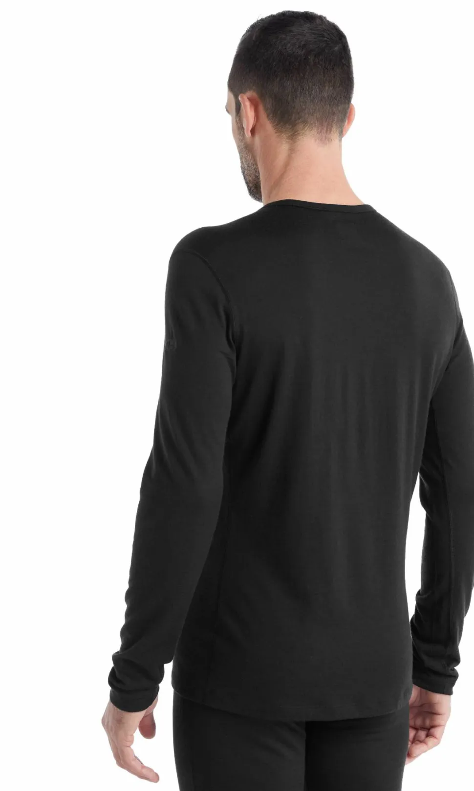 Icebreaker Men's 200 Oasis Long Sleeve Crewe Black