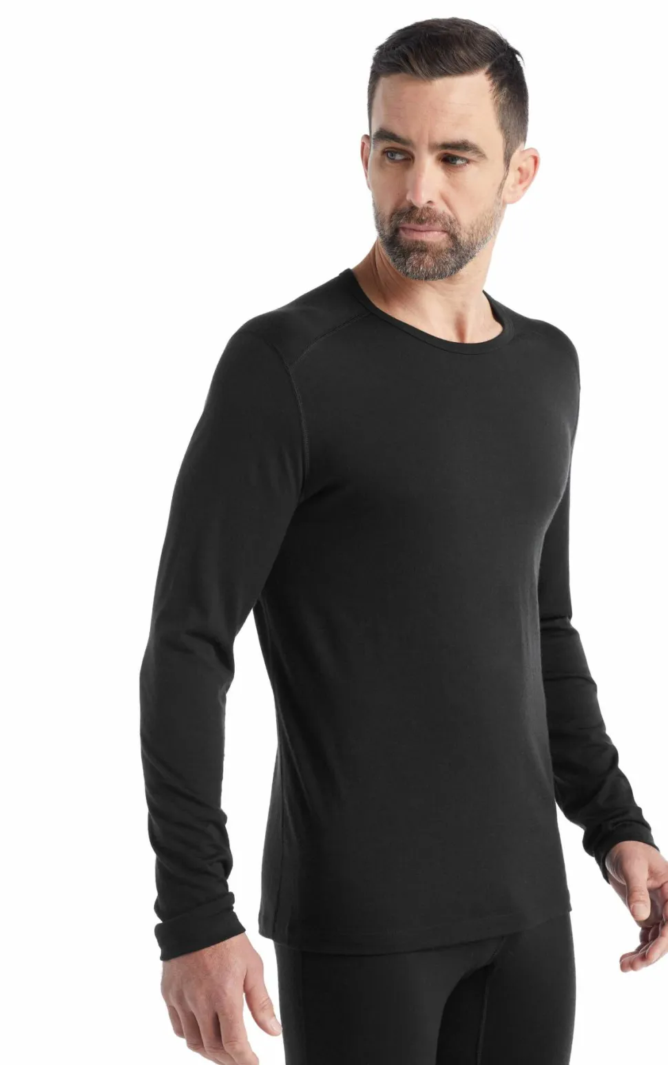 Icebreaker Men's 200 Oasis Long Sleeve Crewe Black