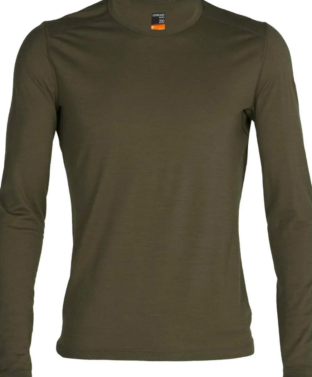Icebreaker Men's 200 Oasis Long Sleeve Crewe LODEN Online