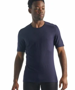 Icebreaker Men's 200 Oasis Short Sleeve Crewe Midnight Navy